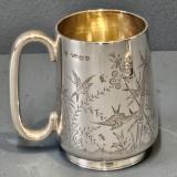 Antique Victorian Exeter Silver Mug by Josiah Williams of Exeter at Sturmans Antiques silver for sale