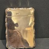 Antique Silver Edwardian Card Case by A & J Zimmerman of Birmingham at Sturmans Antiques silver for sale