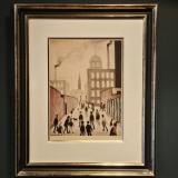 Superb Signed Lowry Print at Sturmans Antiques painting for sale