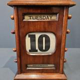 Antique Edwardian Mahogany Perpetual Desk Calendar at Sturmans Antiques calendar for sale