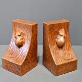 Pair of Thompson's of Kilburn Mouseman Book Ends at Sturmans Antiques Mouseman for sale