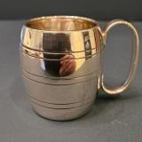 Antique Rare Silver Barrel Mug at Sturmans Antiques silver for sale