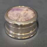 Antique Silver and Agate Trinket Box at Sturmans Antiques silver for sale