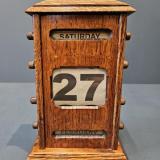 Antique Edwardian Oak Perpetual Desk Calendar at Sturmans Antiques calendar for sale