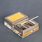 Antique Unusual Silver and Crystal Stamp Box and Moistener at Sturmans Antiques silver for sale