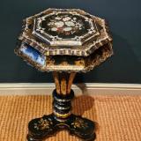 Antique Superb Victorian Japanned Work Table at Sturmans Antiques furniture for sale