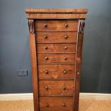 Antique Early Victorian Rosewood Secretaire Wellington Chest at Sturmans Antiques furniture for sale 