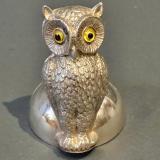 Antique Edwardian Silver Four Way Owl Calling Card Holder at Sturmans Antiques silver for sale