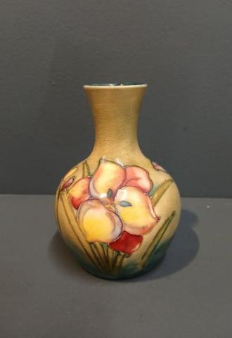 Antique Moorcroft Freesia on Green Ground Vase
