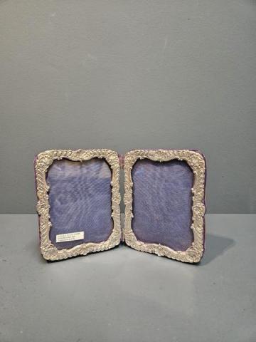 Antique Victorian Double Silver Photo Frame by Edward Mander and Sons of Birmingham