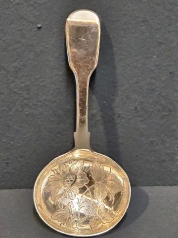 Antique Early Victorian Silver Caddy Spoon by Jacob Wintle of London