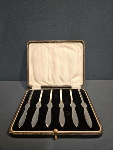 Antique Set of Six George V Silver Crab Picks by William Suckling of Birmingham
