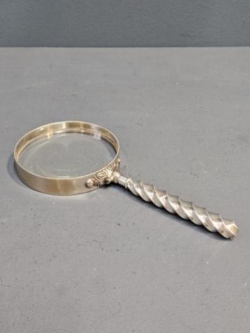 Antique Victorian Silver Magnifying Glass Birmingham