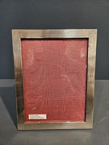 Engine Turned Silver Photo Frame by Sanders and MacKenzie of Birmingham at Sturmans Antiques photo frame for sale