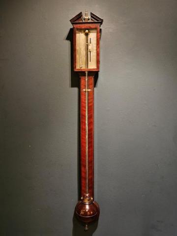 Antique Georgian Mahogany Stick Barometer by H Andrews of Royston