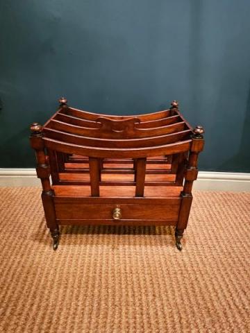 Antique Victorian Mahogany Canterbury