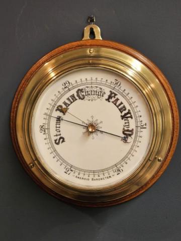 Antique Victorian Ships Bulk Head Barometer
