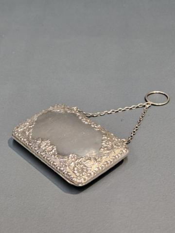 Edwardian Silver Purse with Daisy Design by Joseph Gloster of Birmingham