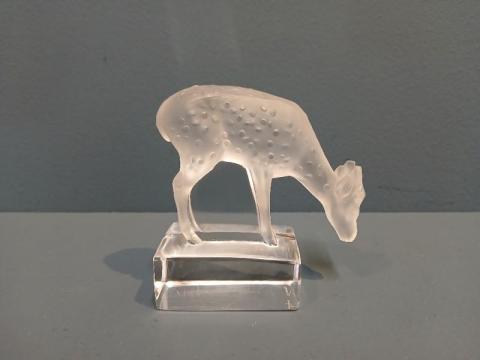 Lalique Signed Opalescent Fawn at Sturmans Antiques Lalique for sale