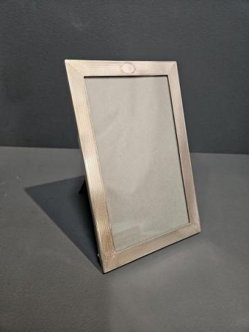 Antique George V Engine Turned Silver Photo Frame