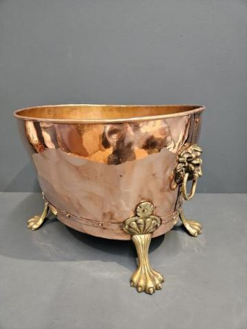 Antique Copper Log Bin
