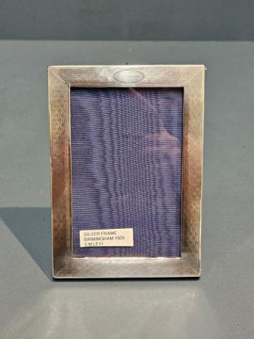 Antique George V Engine Turned Silver Frame by Samuel Levi of Birmingham