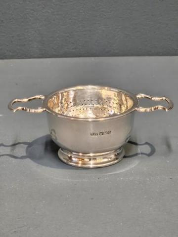 Antique Silver Tea Strainer by Mapin & Webb of Sheffield