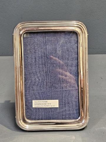 Antique George V Silver Photo Frame by Charles Perry and Co of Birmingham 
