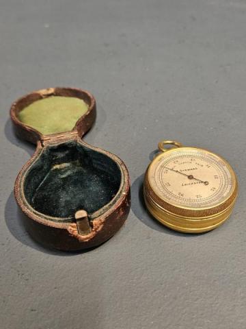 Antique Victorian Pocket Barometer by Stewart of Leicester