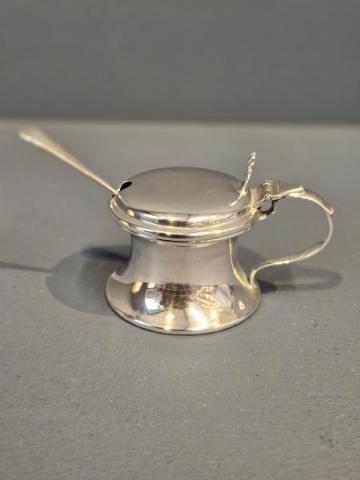 Antique Silver Mustard Pot and Liner