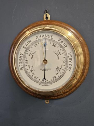 Antique Barker of Kensington Ships Bulk Head Barometer