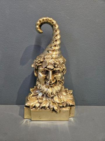 Antique Victorian Brass Door Stop