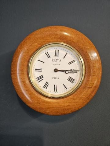 Antique Rare Kays Paris Pork Pie Railway Clock
