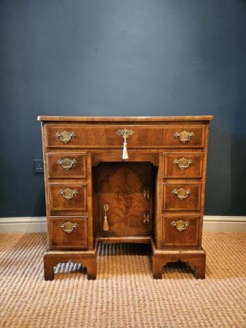 Antique Walnut Kneehole Desk