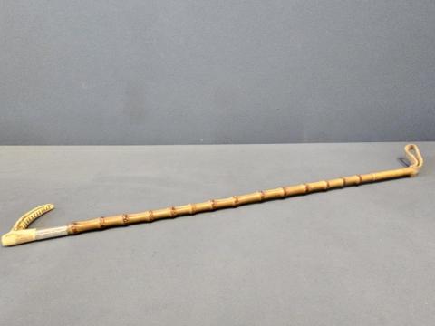 Antique Silver Mounted Bamboo Riding Whip