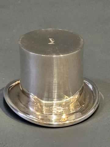 Aspreys Cast Silver Top Hat London at Sturmans Antiques