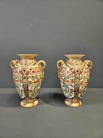 Antique Pair of Edwardian Noritake Vases