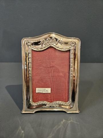 Antique Edwardian Silver Floral Swag Design Photo Frame by Henry Matthews of Birmingham at Sturmans Antiques photo frame for sale