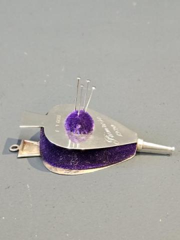 Antique Silver Bellows Pin Cushion by Sydney & Co of Birmingham