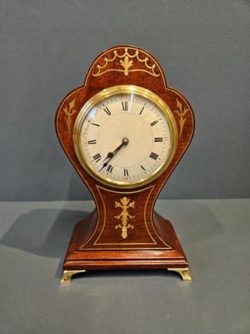 Antique Aspreys Brass Inlaid Edwardian Mantel Clock