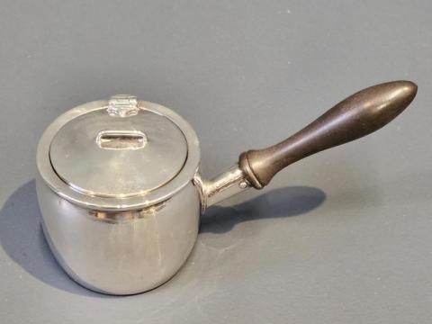 Antique Silver Sauce Pan Ink Well 