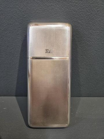 Antique Engine Turned Silver Cigar Case by S J Rose & Sons of Birmingham