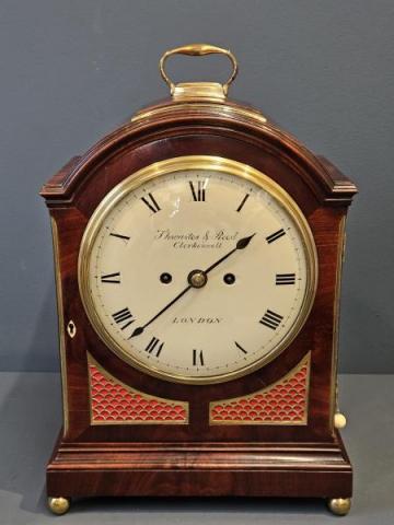 Antique Regency Pad Top Bracket Clock by Thwaites and Reed