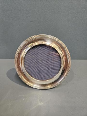 Antique Circular Silver Photo Frame by Napper & Davenport of Birmingham