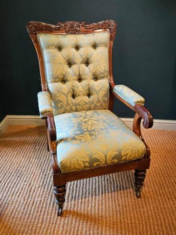 Antique William IV Open Arm Chair