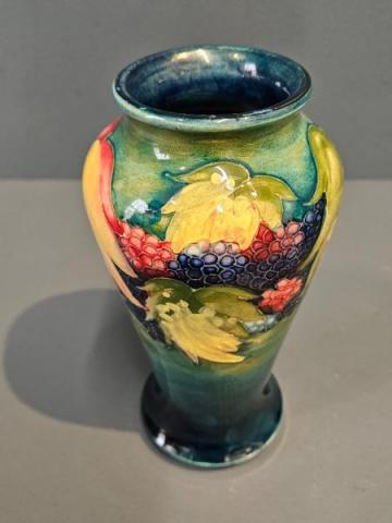 Antique Moorcroft Leaf and Blackberries Vase at Sturmans Antiques Moorcroft for sale