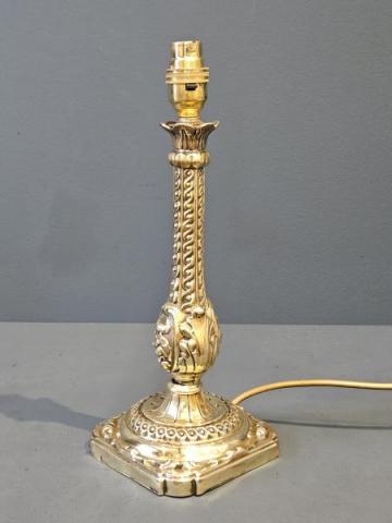 Antique Edwardian Brass Table Lamp 