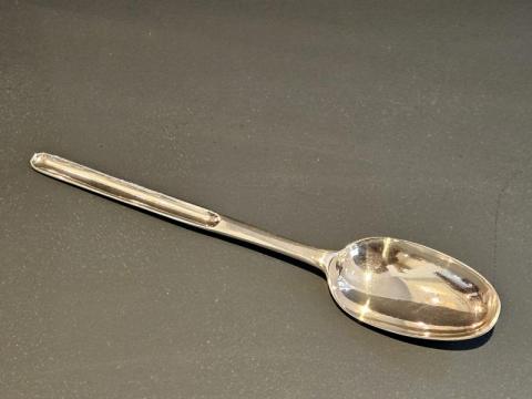 Antique George II Silver Marrow Spoon by Jeremiah Lee of London