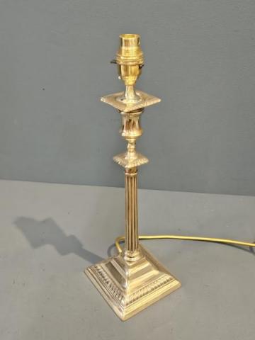 Antique Edwardian Cast Brass Table Lamp