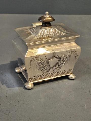 Antique Victorian Silver Tea Caddy by Henry Stratford of Sheffield